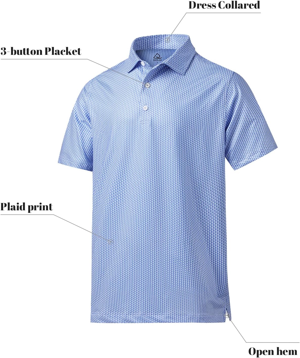 DEOLAX Mens Polo Shirts Fashion Print Mens Golf Shirt Dry Fit Mens Golf Polo Short Sleeve Quick Dry Funny Golf Shirt for Men