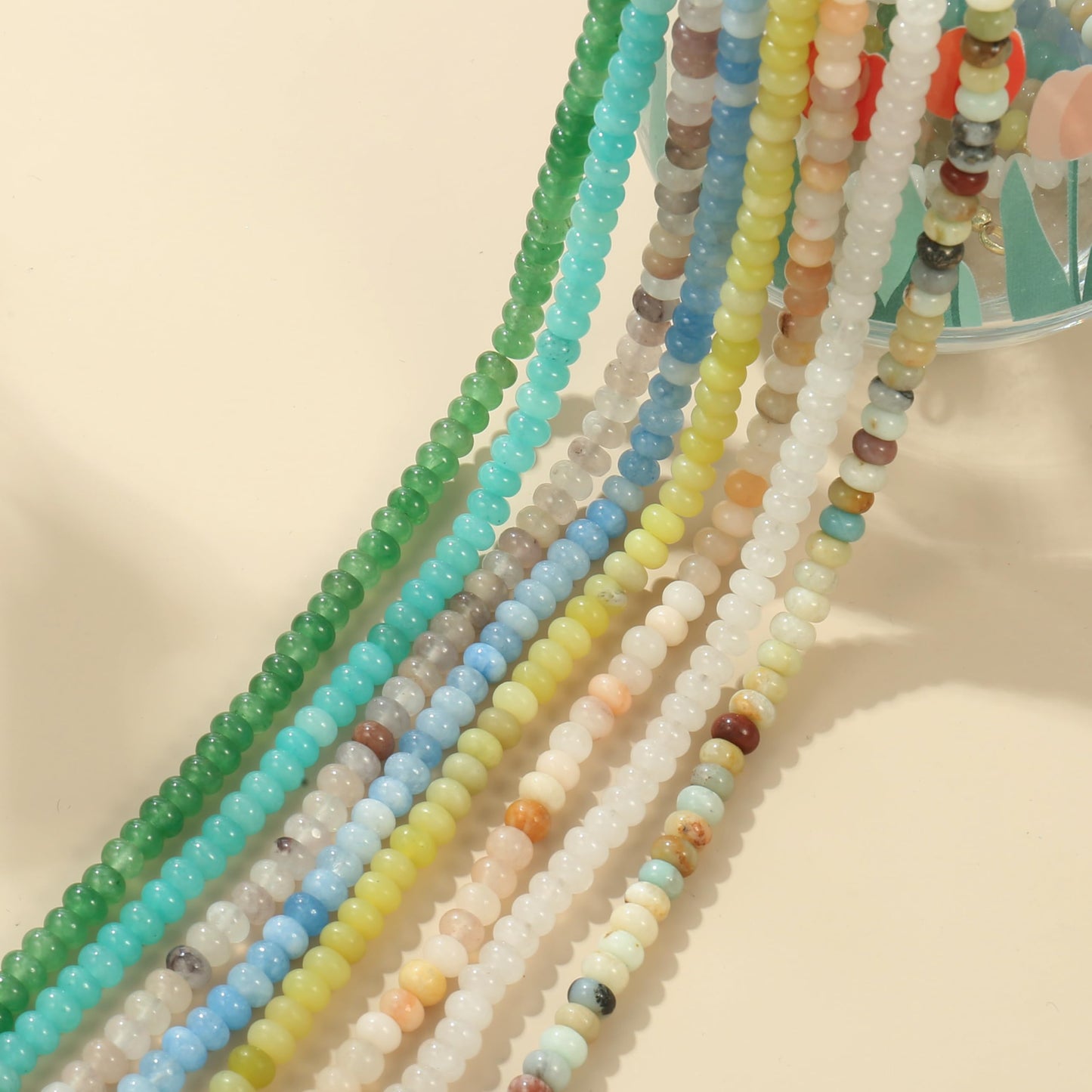 CONRAN KREMIX Teal Stone Beaded Necklace for Women,Natural Stone Bead Choker Necklaces Boho Summer Beach Necklace Gemstone Jewelry Gift for Women