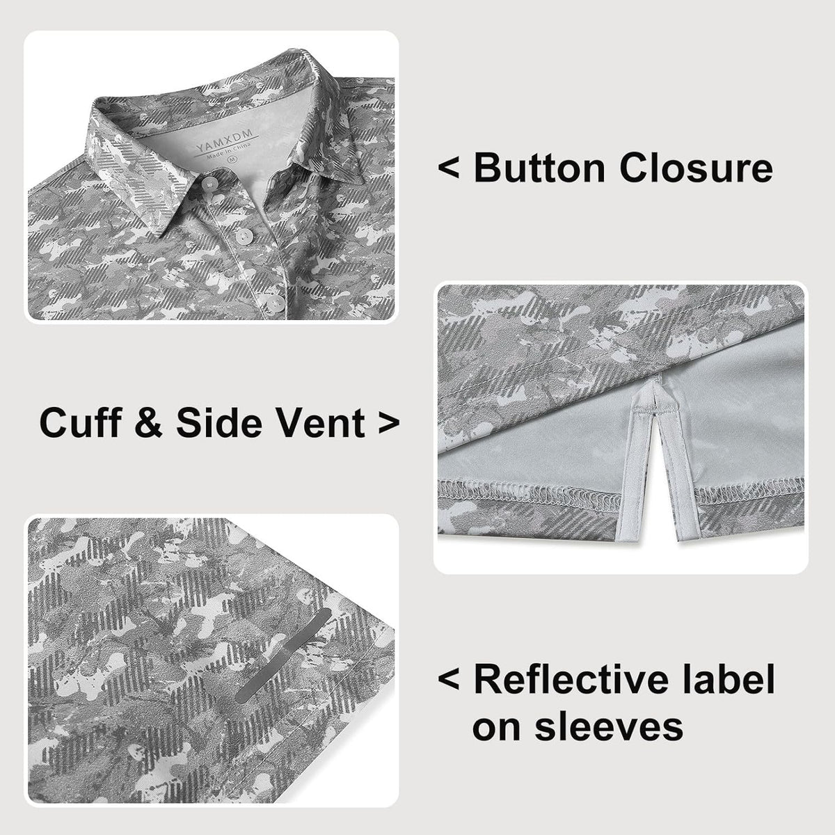 Golf Shirts for Men - Moisture Wicking Short Sleeve Performance Sport Casual Striped Collared Mens Polo Shirt