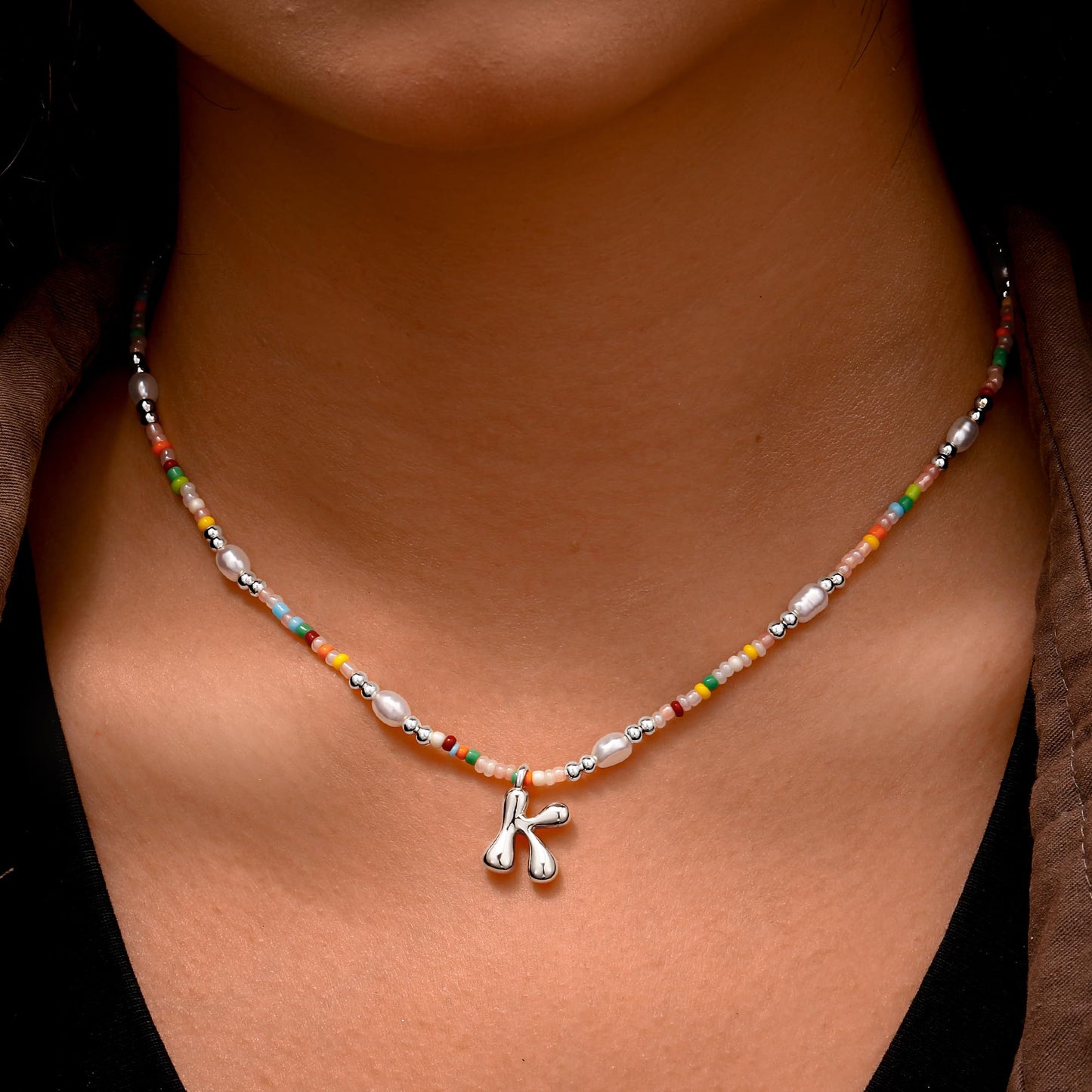 Ritach Initial Necklaces for Women - Letter Necklace Initial N Necklaces for Women Trendy Dainty Silver Necklace for Women Jewelry