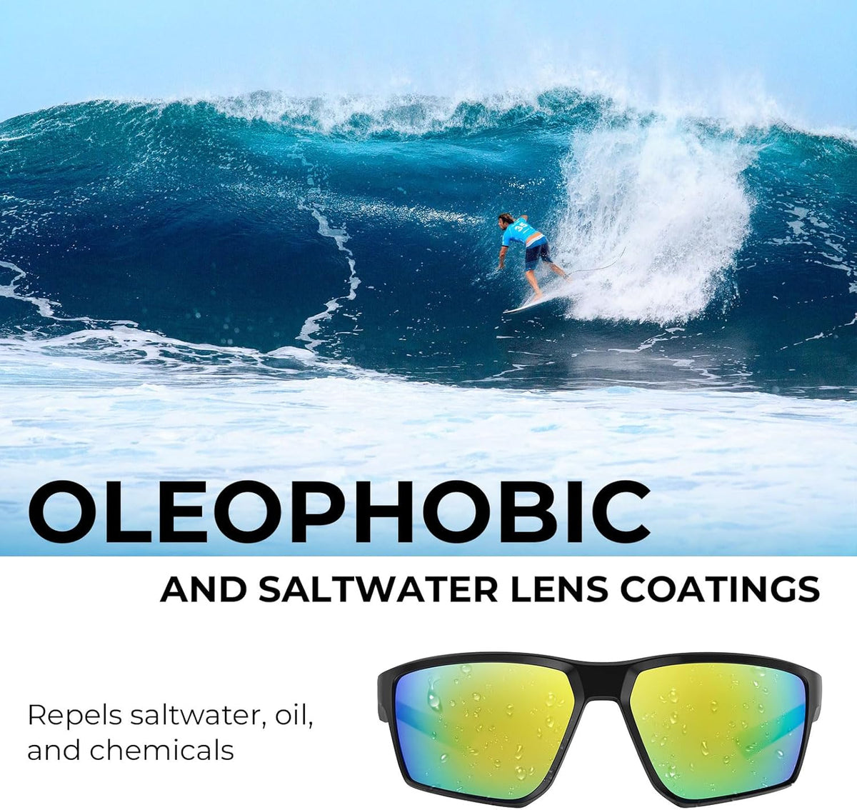 KastKing Osage Polarized Sport Sunglasses for Men and Women, Ideal for Driving Fishing Cycling Running, UV Protection