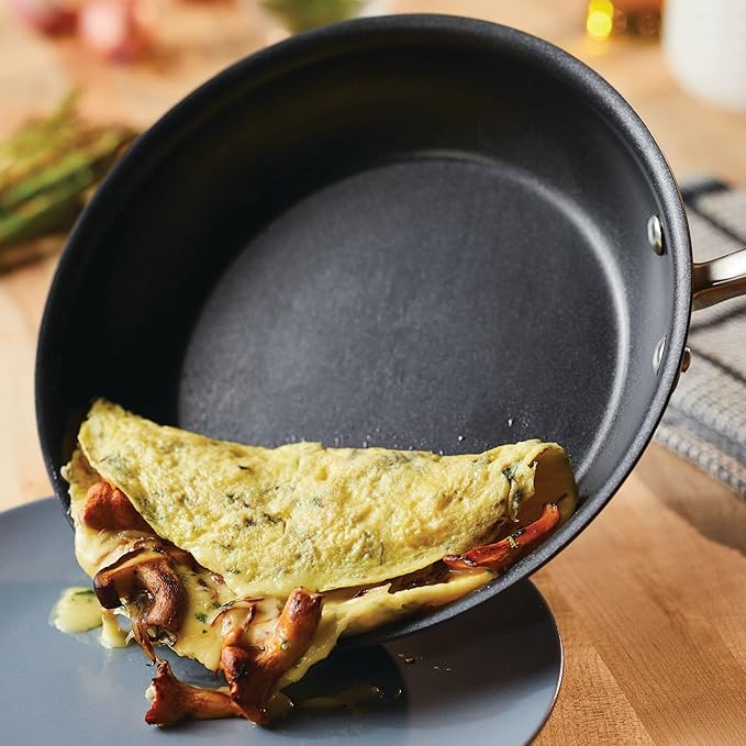 Anolon Advanced Home Hard-Anodized Nonstick Skillets (2 Piece Set- 10.25-Inch & 12.75-Inch, Bronze)
