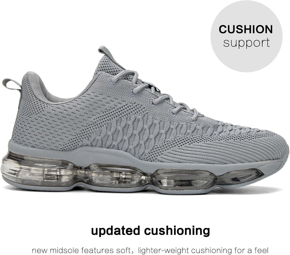Men's Air Cushion Running Shoes Breathable Tennis Fashion Sneakers Non Slip Workout Casual Sport Shoes Gym Training Comfortable Walking Shoes