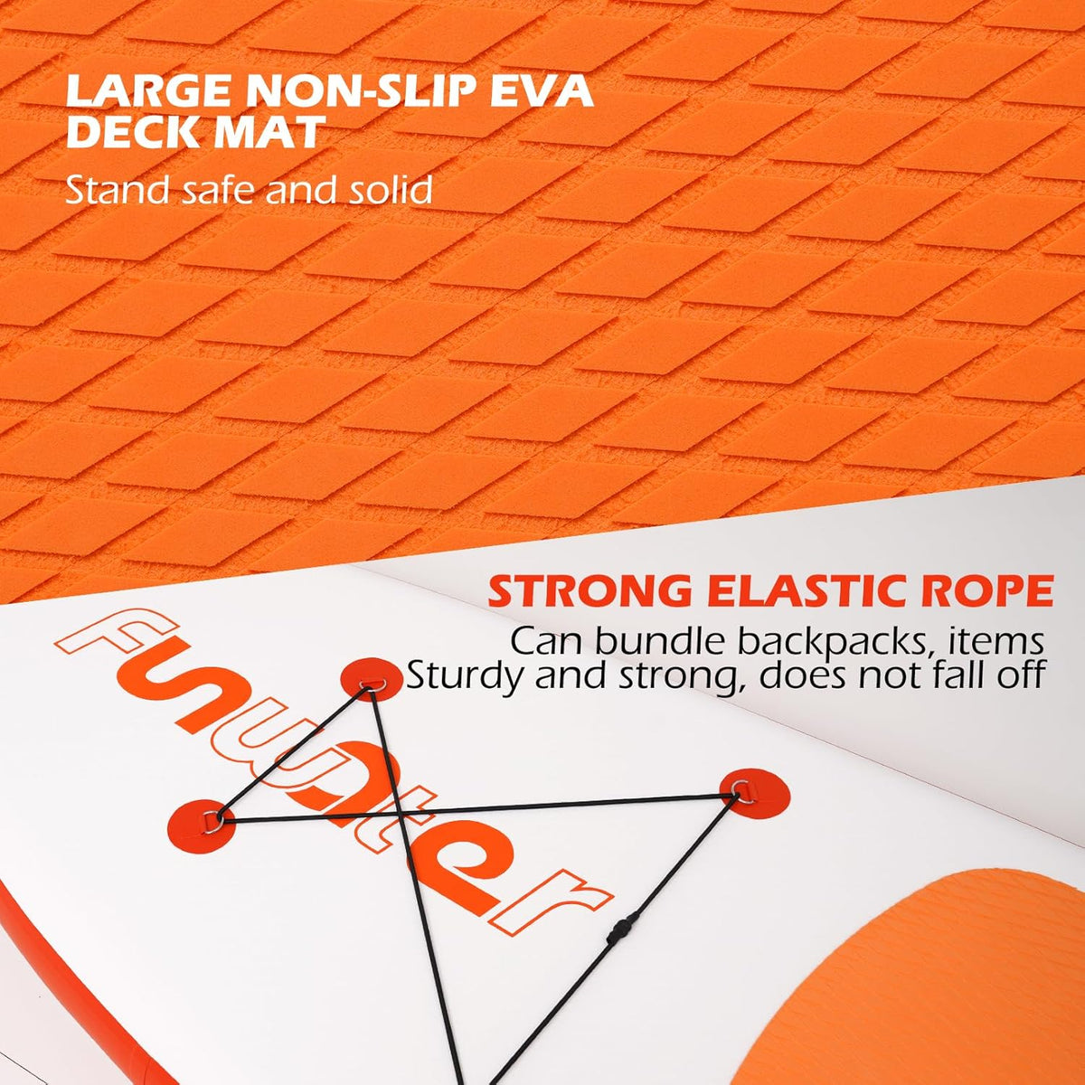 FunWater Inflatable Ultra-Light Stand Up Paddle Board for All Skill Levels with Premium SUP Paddleboard Accessories,Non-Slip Comfort Deck for Youth & Adults