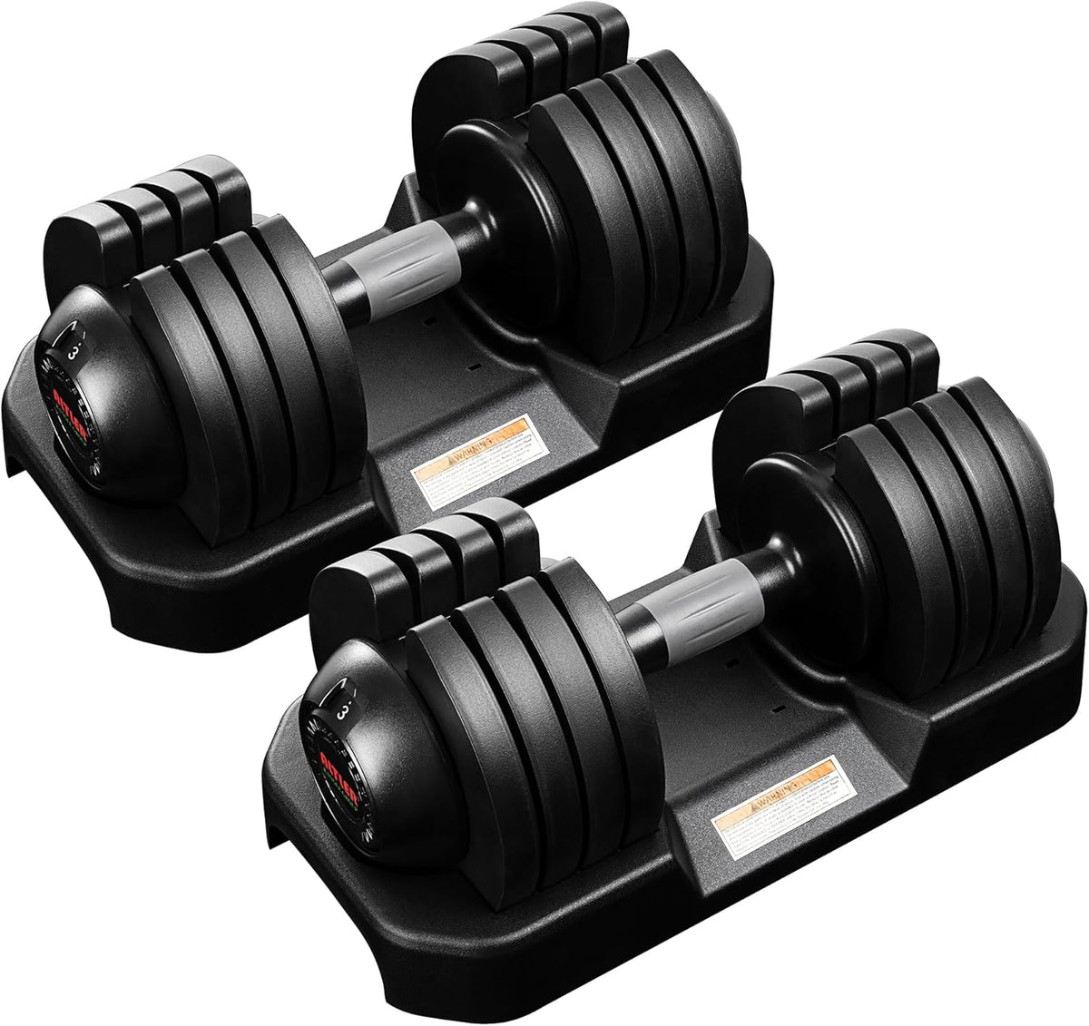 52LBS Single/Pair Adjustable Dumbbells Set Premium Rubber Coated Dumbbell Set with Secure Locking Mechanism for Safe & Customizable Strength Training