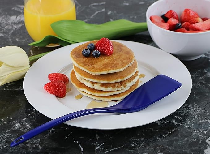 Reston Lloyd Spatula, Turner for Non-stick pans, Heat Resistant, BPA Free Melamine Utensil with Ergonomic Handle,11 inch, Indigo