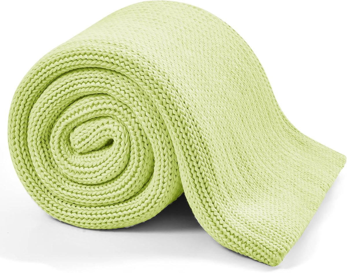 L'AGRATY Knitted Weighted Blanket - 48"x72" 12lbs Cooling Chunky Knit Heavy Blanket for Adults Braided Crochet Throw Thick Cable Yarn Knit Decorative No Beads Evenly Weighted Machine Washable