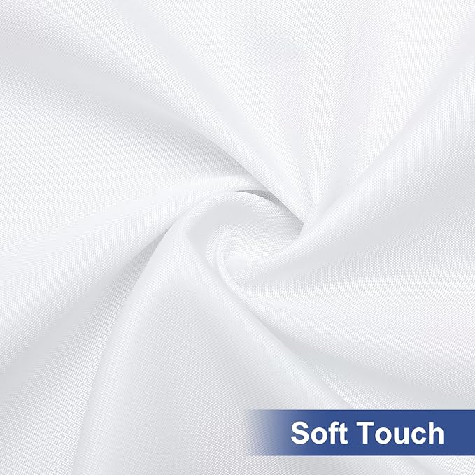 homing Rectangle Table Cloth Cover, Waterproof Polyester Elastic Fitted Tablecloth, Fits for 8 Foot Folding Tables, Washable Table Protector for Picnic, Camping, Outdoor (White, 36" x 96")