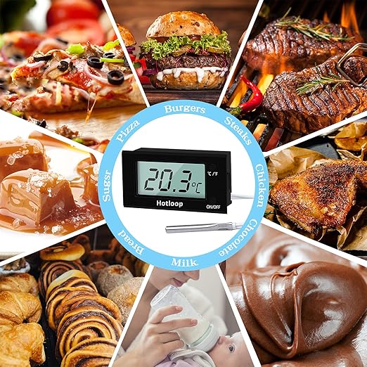Digital Oven Thermometer Heat Resistant up to 572°F/300°C, LCD