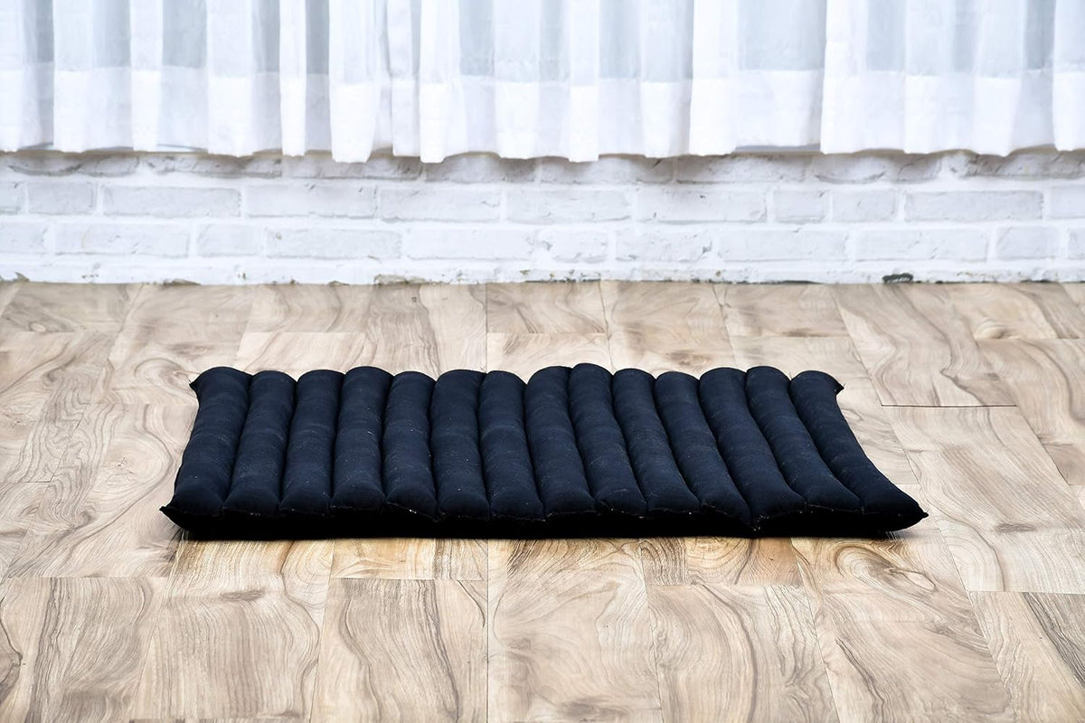 Leewadee Zabuton Seating Cushion – Square Floor Seat for Meditation Exercises, Light Yoga Mat Filled with Kapok