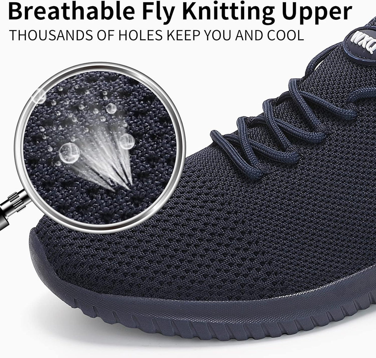 WXQ Men's Running Shoes Comfortable Lightweight Breathable Walking Shoes Mesh Workout Casual Sports Shoes
