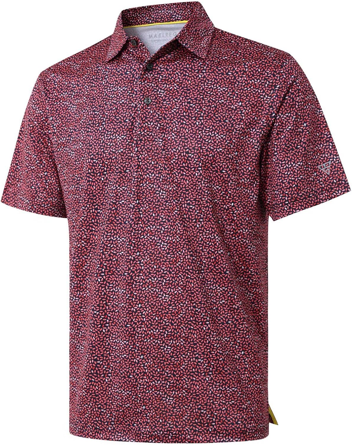 Men's Golf Polo Shirts Short Sleeve Striped Performance Moisture Wicking Dry Fit Golf Shirts for Men