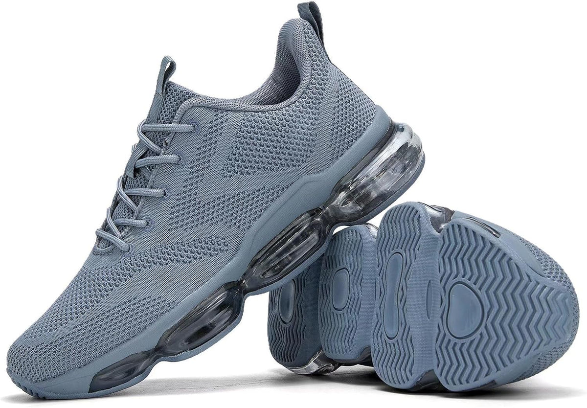 Mens Running Shoes Air Low Top Comfort Walking Lace Up Sneakers Breathable Fashion Tennis Sport Gym Fitness Cross Trainers