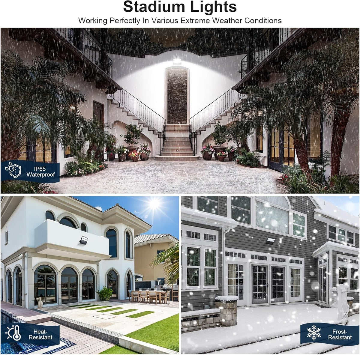 LED Stadium Lights, Extremely Bright 36000 Lumen Outdoor Stadium Flood Light, IP65 Waterproof 240W Commercial Exterior Arena Lighting with 5000K Wide Angle and Heavy Duty
