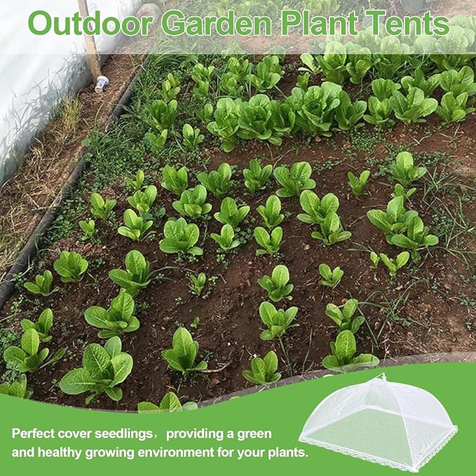 3 Pack Mesh Food Covers 19 inch, Large and Tall Food Covers, Pop-Up Mesh Food Covers Tent Umbrella for BBQs, Outdoors, Screen Tents, Parties Picnics