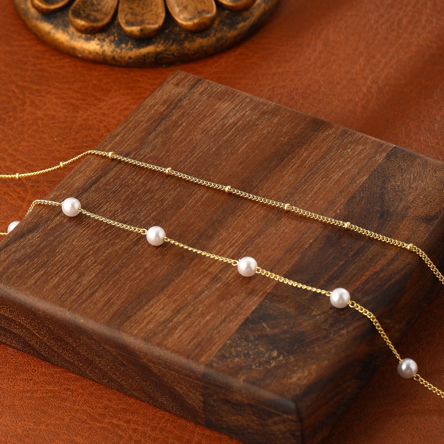SUFOPE Gold Waist Chain for Women Dainty Pearls Belly Chain Adjustable Layered Bikini Belly Beads for the Waist Waterproof Beach Accessories Body Chain Jewelry Gifts