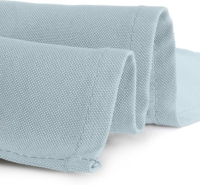 Gee Di Moda Rectangle Tablecloth - 90 x 132 Inch Baby Blue Table Cloth for 6 Foot Table with Floor-Length Drop - Heavy Duty Washable Fabric - 6 Ft Buffet Table, Holiday Party, Wedding & Baby Shower
