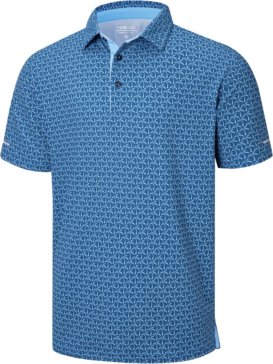 Golf Shirts for Men - Moisture Wicking Short Sleeve Performance Sport Casual Striped Collared Mens Polo Shirt