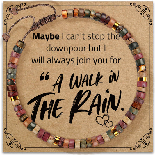 ZOKCC Inspirational Gifts Bracelets for Women - Healing Natural Stone Bracelets - Cheer Up Get Well Soon Gifts for Women Best Friends Sister