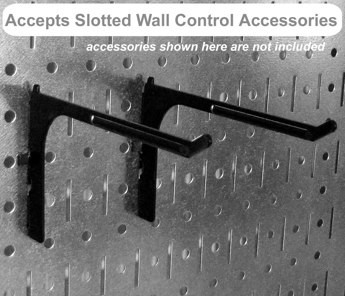 Wall Control Pegboard Organizer 4 ft. Metal Pegboard Standard Tool Storage Kit with White Toolboard and White Accessories