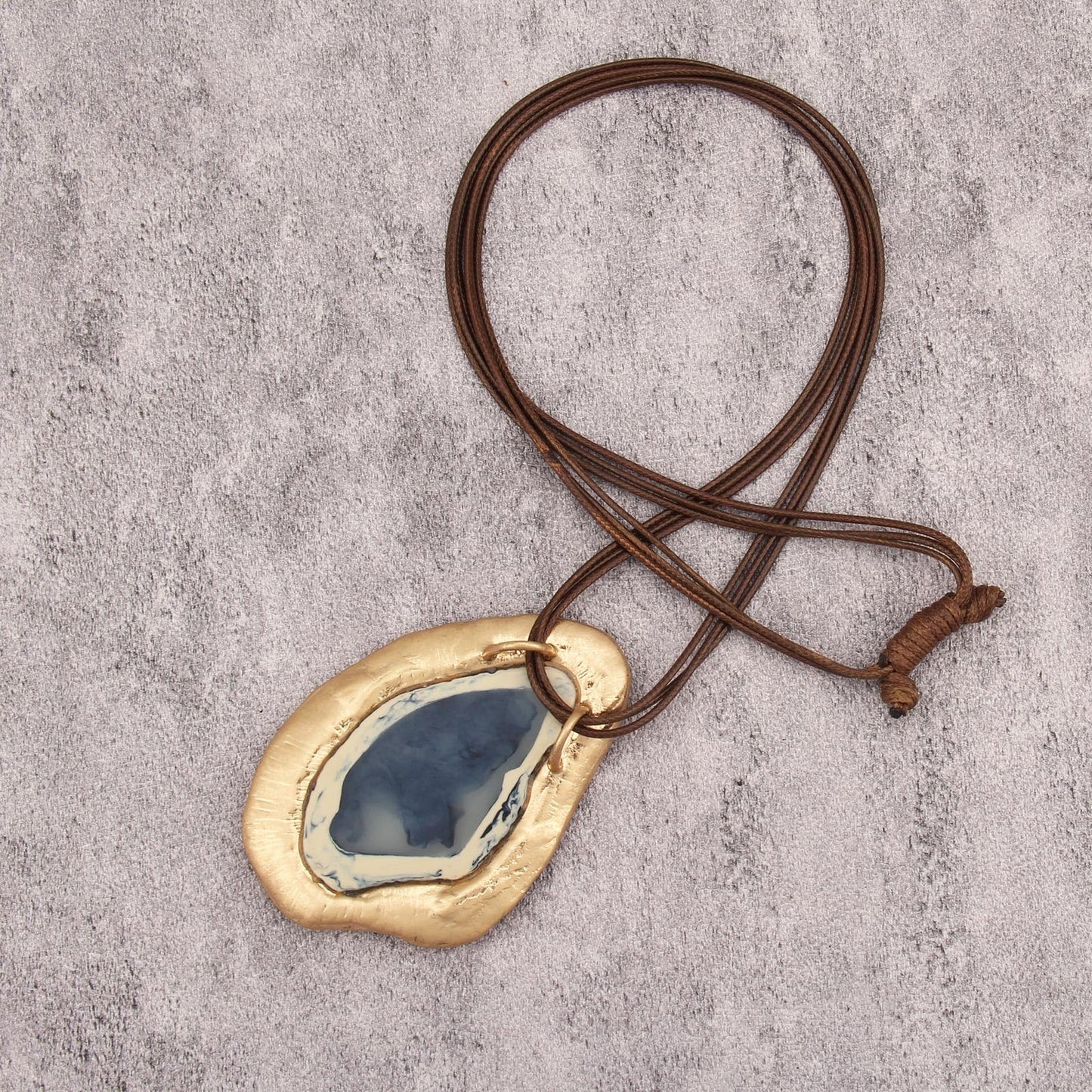 joymiao Vintage Necklace for Women Chunky Boho Statement Necklace with Large Gold Pendant Long Chain Funky Hippie Bohemian Jewelry