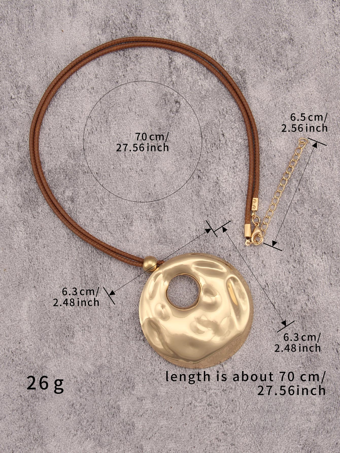 joymiao Boho Necklaces for Women Long Vintage Chunky Statement Necklace with Large Gold Pendant Bohemian Jewelry
