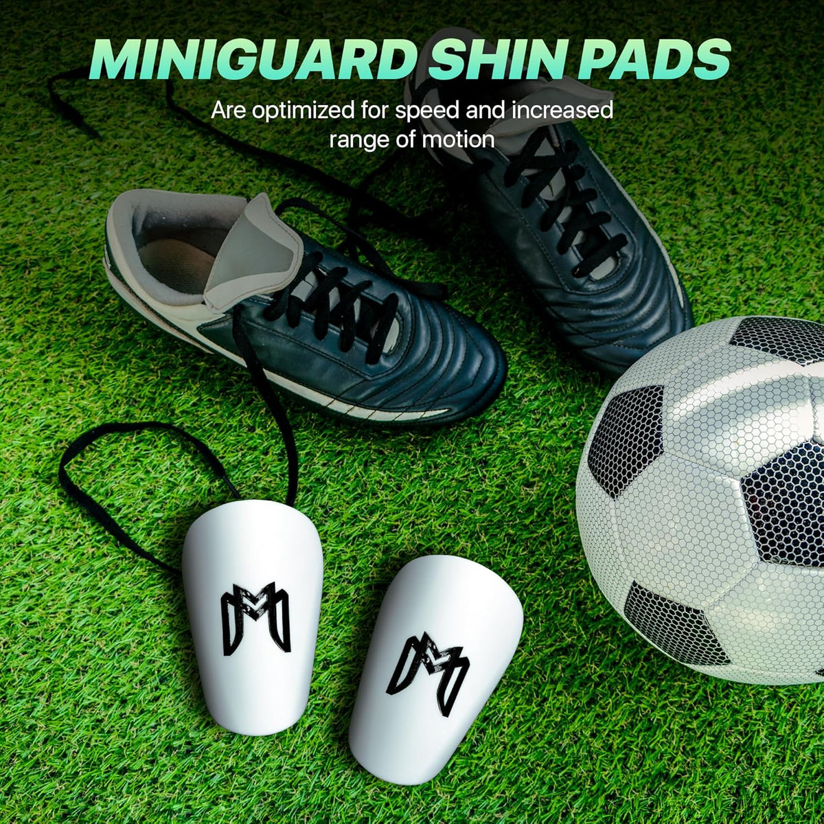 MiniGuards - Mini Shin Guards for Soccer Players - Tiny Shin Pads for Men, Women, Teens - Miniature Shin Guards 3.9 x 2.4 inch - Perfect for High Level Soccer Athletes