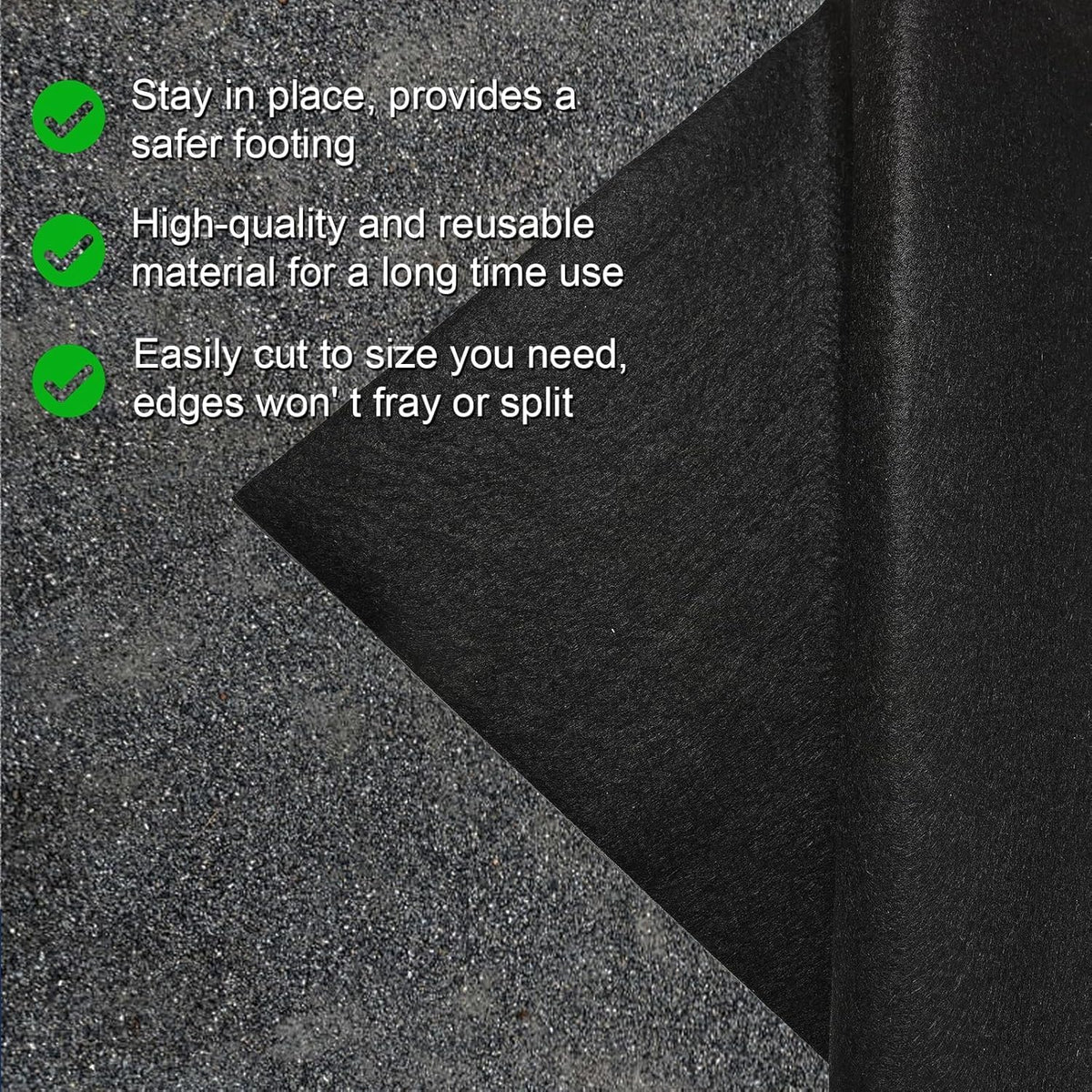 60 * 72IN Oil Spill Mat, Garage Floor Mat, Premium Absorbent Oil Pad, Waterproof, Protect Garage Surface from Spill & Stain, Reusable, Washable, Durable, Black