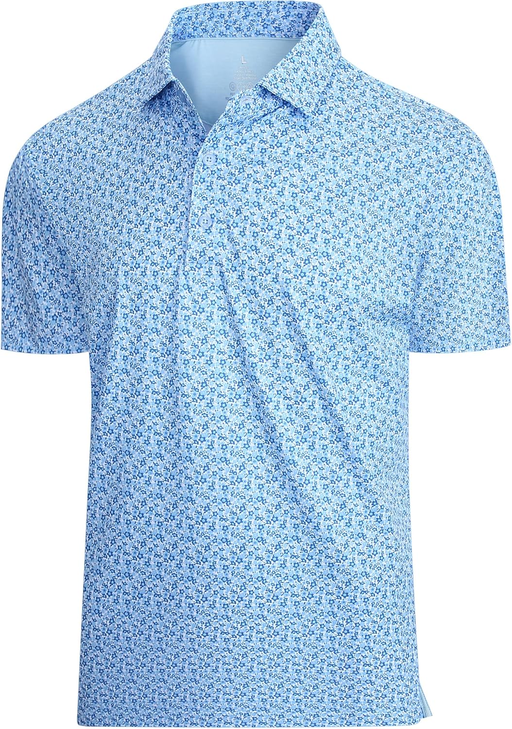 SAMERM Mens Golf Shirts Short Sleeve Dry Fit Performance Moisture Wicking Print Sport Polo Shirts for Men Casual
