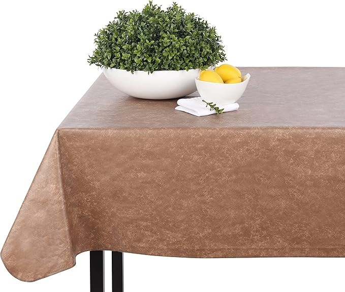 Yourtablecloth Heavy Duty Vinyl Rectangle or Square Tablecloth – 6 Gauge Heavy Duty Tablecloth – Flannel Backed – Wipeable Tablecloth with Vivid Colors & Many Sizes 52 x 52 Royal Blue