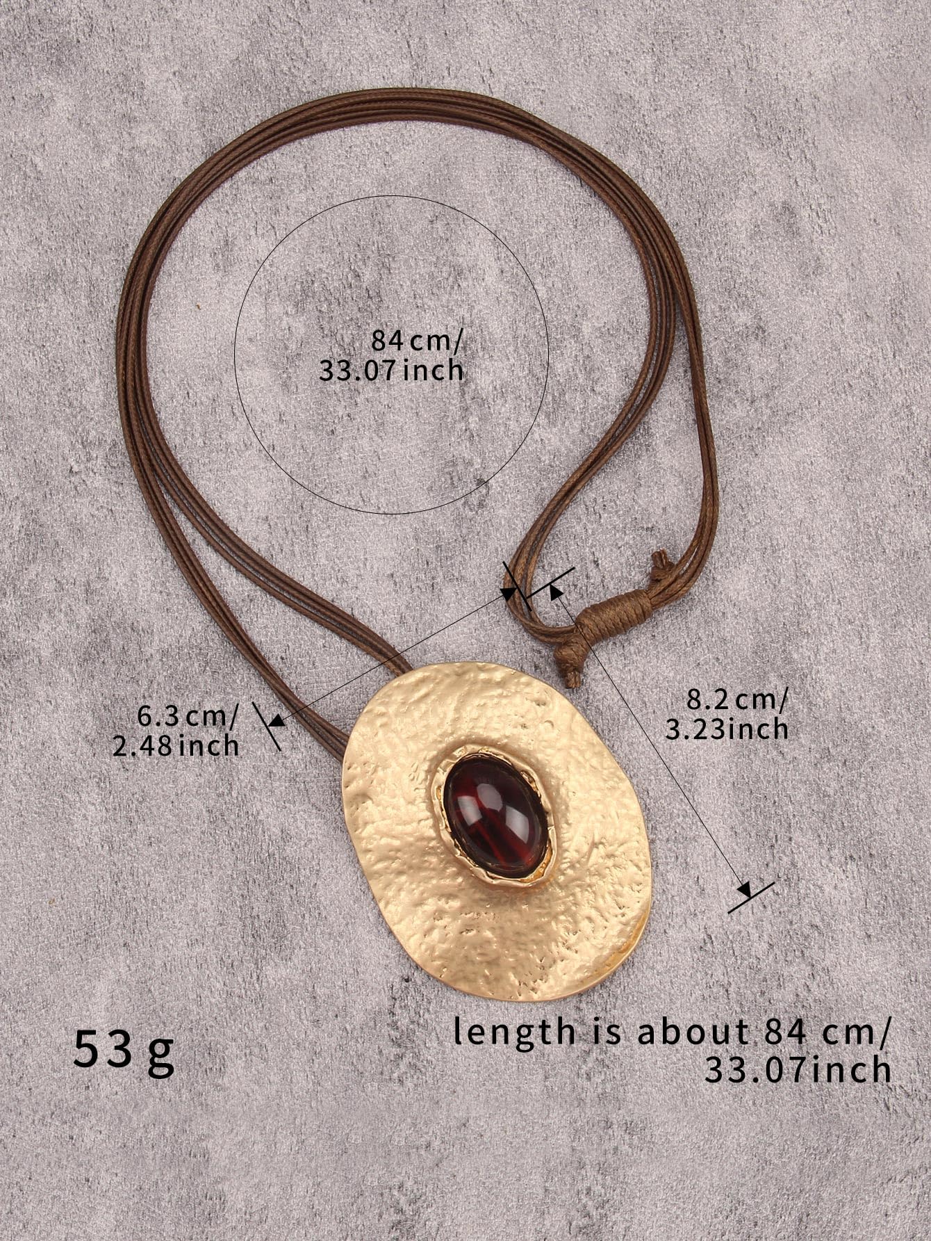joymiao Chunky Statement Necklace for Women Vintage Bohemian Necklace with Large Gold Pendant Hippie Jewelry