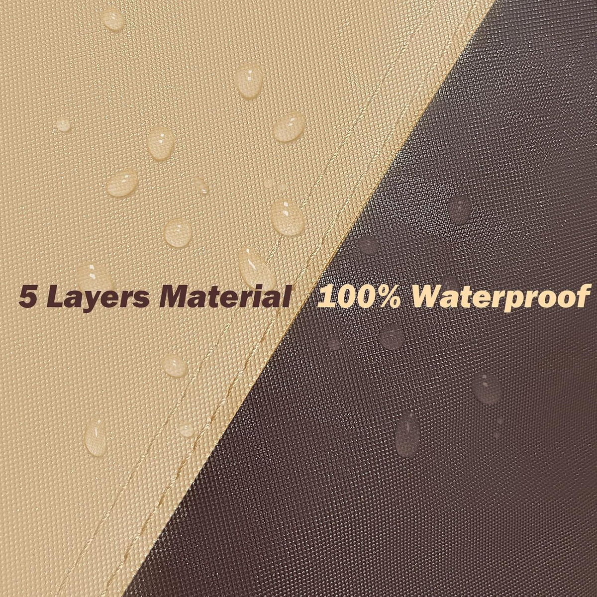 Car Cover Waterproof All Weather Compatible with Dodge Challenger SXT, GT, Hellcat, R/T, SE, Daytona, SRT, SRT8, Outdoor Anti-UV Sun Rain Protection Full Exterior Cover (Camel with Brown)