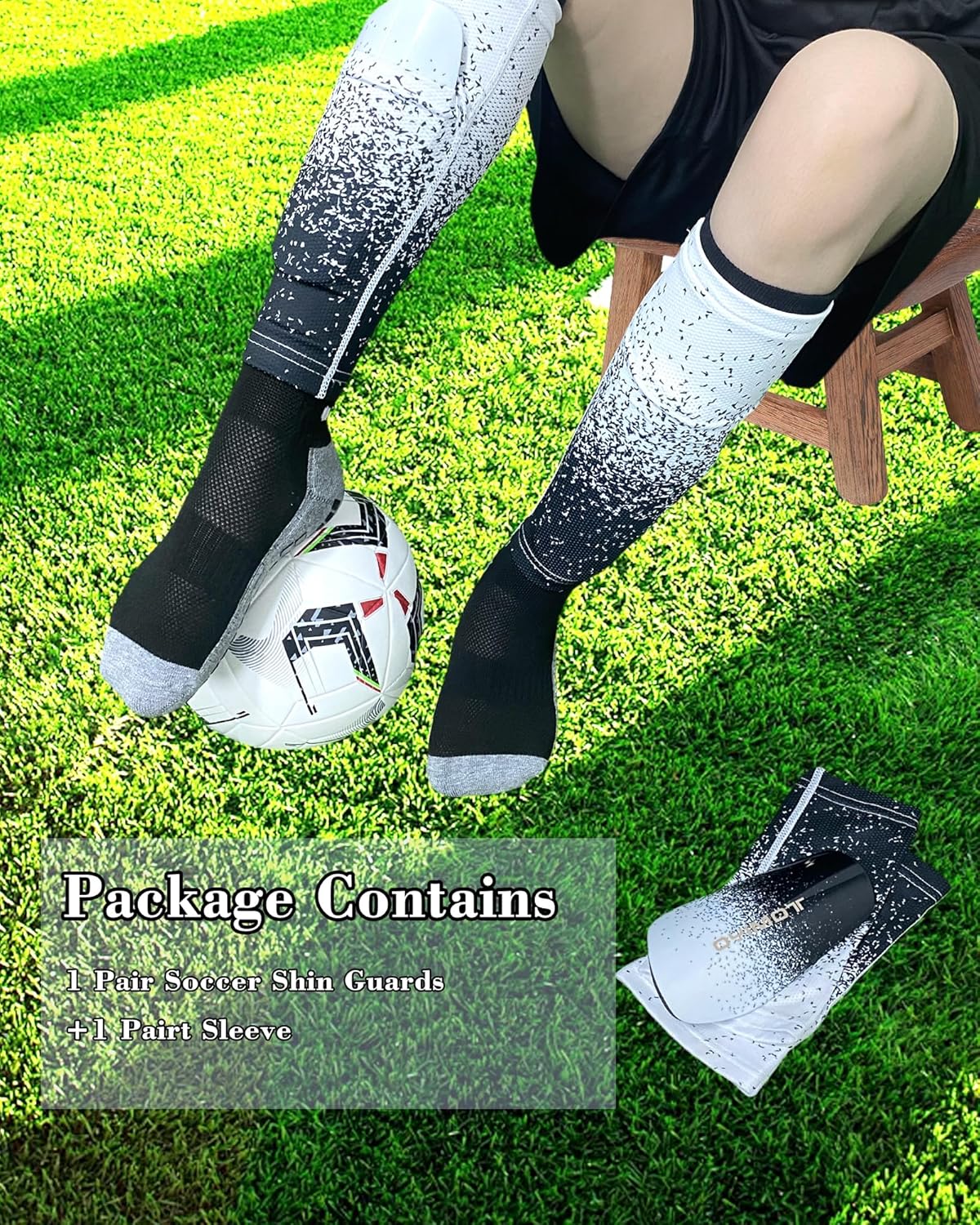 TOMIYO Soccer Shin Guards,Shin Guards Soccer Kids 10-12 and Shin Pad Sleeves with Inserted Pocket,Protective Soccer Equipment for Youth Adult,espinilleras de Futbol para Hombres for Team Sports
