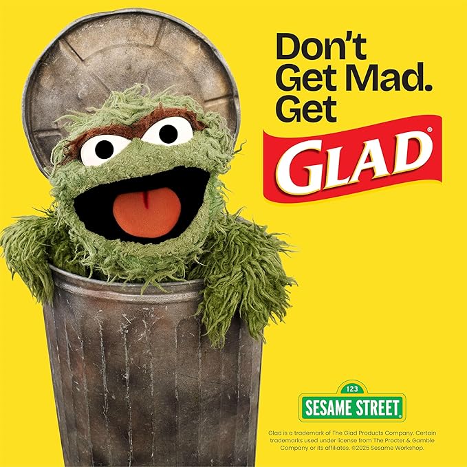 Glad ForceFlex MaxStrength with Clorox Trash Bags, 13 Gal, Eucalyptus, 34 Ct (Package May Vary)