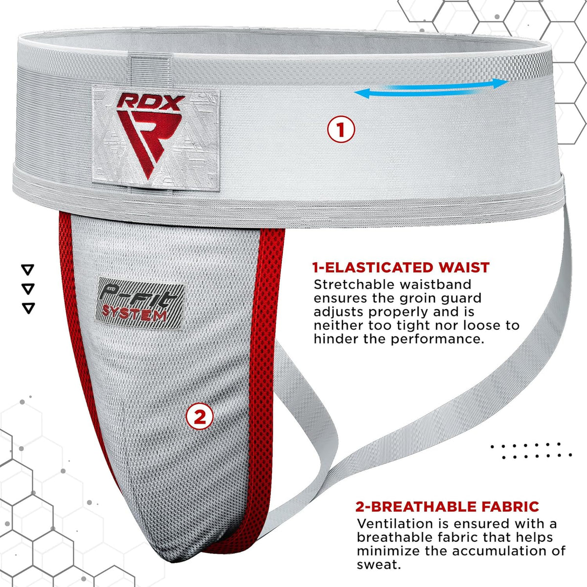 RDX Groin Protector Cup Men, Boxing Kickboxing MMA Muay Thai Sparring Groin Guard, Ventilated Adjustable,Karate Fighting Training, Underwear Jiu Jitsu BJJ Protection, Boys Youth