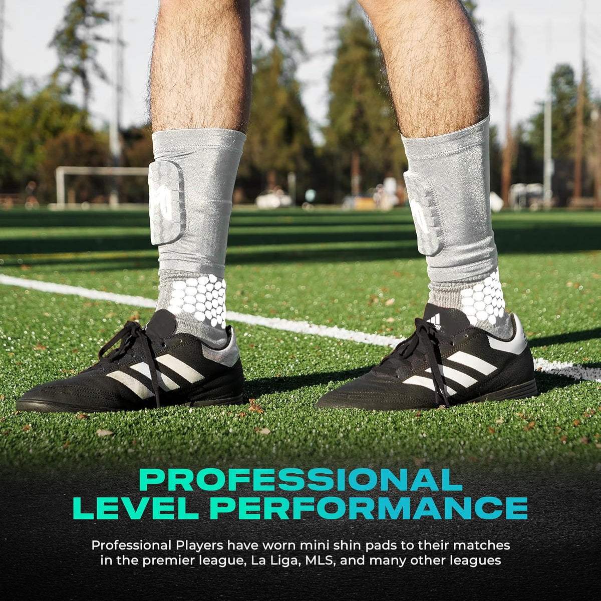 Mini Shin Guards Soccer – Built in Shin Pad Sleeves for Mens, Women, Teens - Small Shin Guards - Lightweight, Breathable Shin Defender Leg Protection