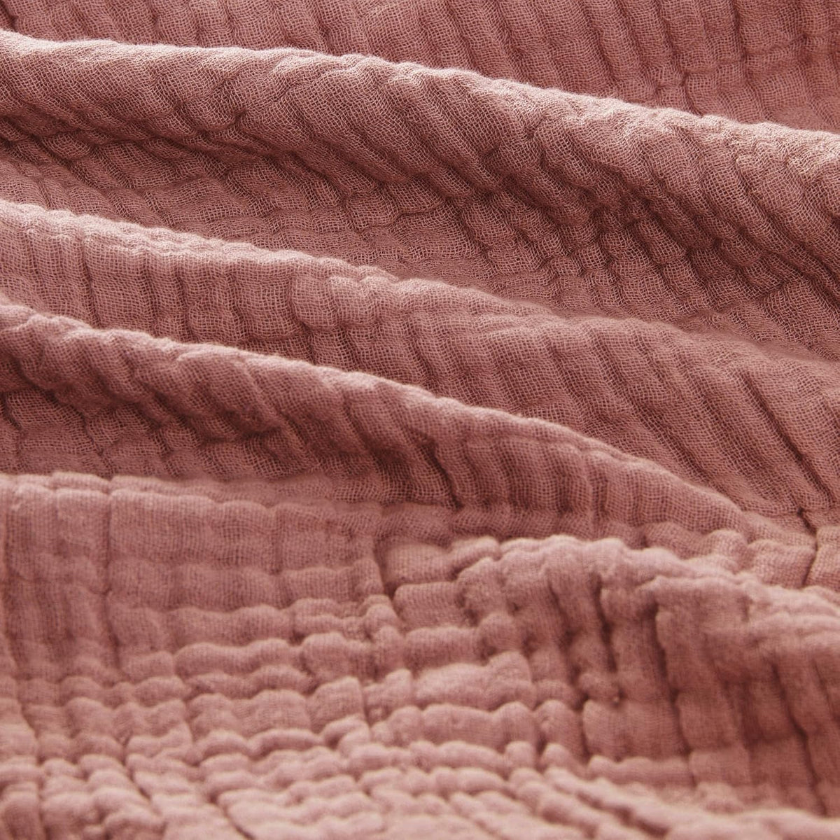 Carriediosa 100% Cotton Muslin Throw Blanket 50" X 70" Throw XL Size，4-Layers Summer Gauze Throws for Bed Couch，Soft Lightweight Breathable Linen Blankets Bedspread for Adults All Season，Mauve