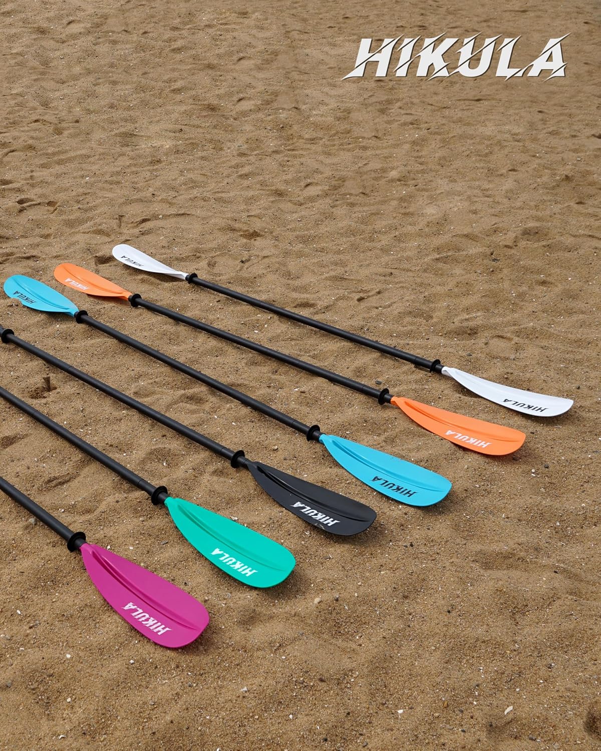 Kayak Paddle Aluminum Shaft Paddle with Nylon Blades, Floating Adjustable Kayaking Oars, 3 Piece, 220-240cm/86-94 Inches,Black/Rose/Teal/Black/Orange/Grey