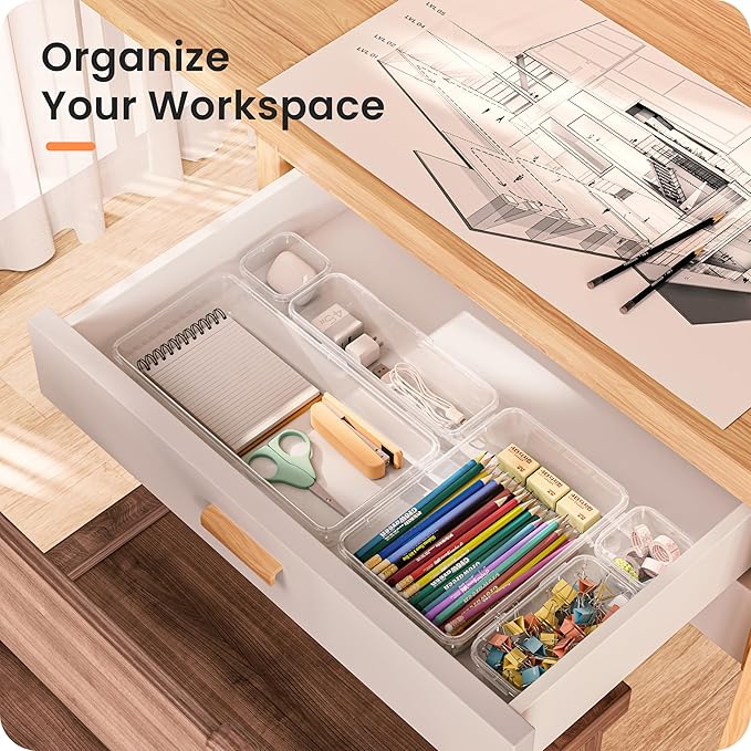 【Military Grade】A-LuGei Drawer Organizer, 【】 Makeup organizer, 【Holds 177 Items】 Bathroom Organizers and Storage, Organization and Storage, Desk Drawer Organizer for Bathroom Vanity