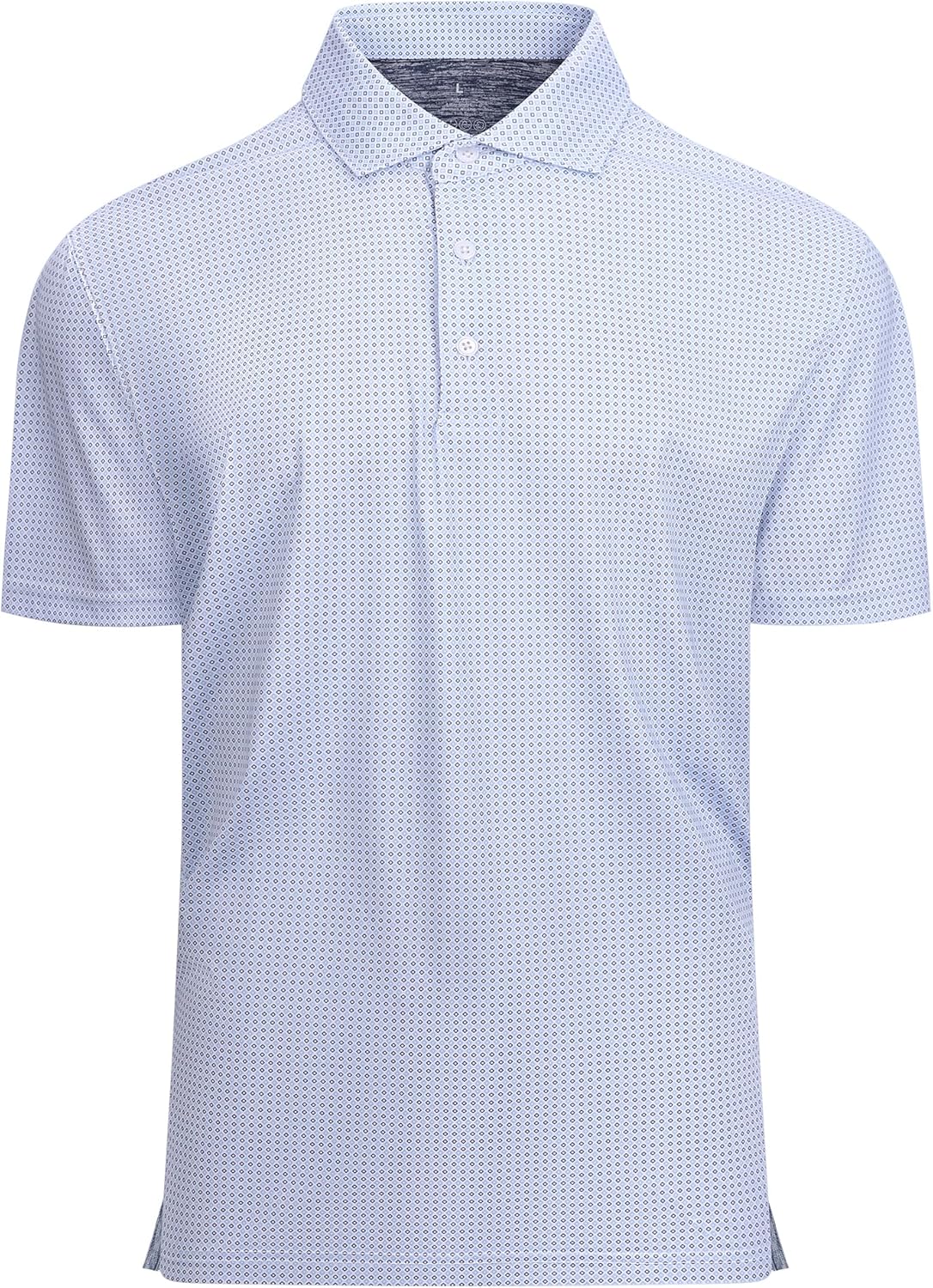 SAMERM Mens Golf Shirts Short Sleeve Dry Fit Performance Moisture Wicking Print Sport Polo Shirts for Men Casual