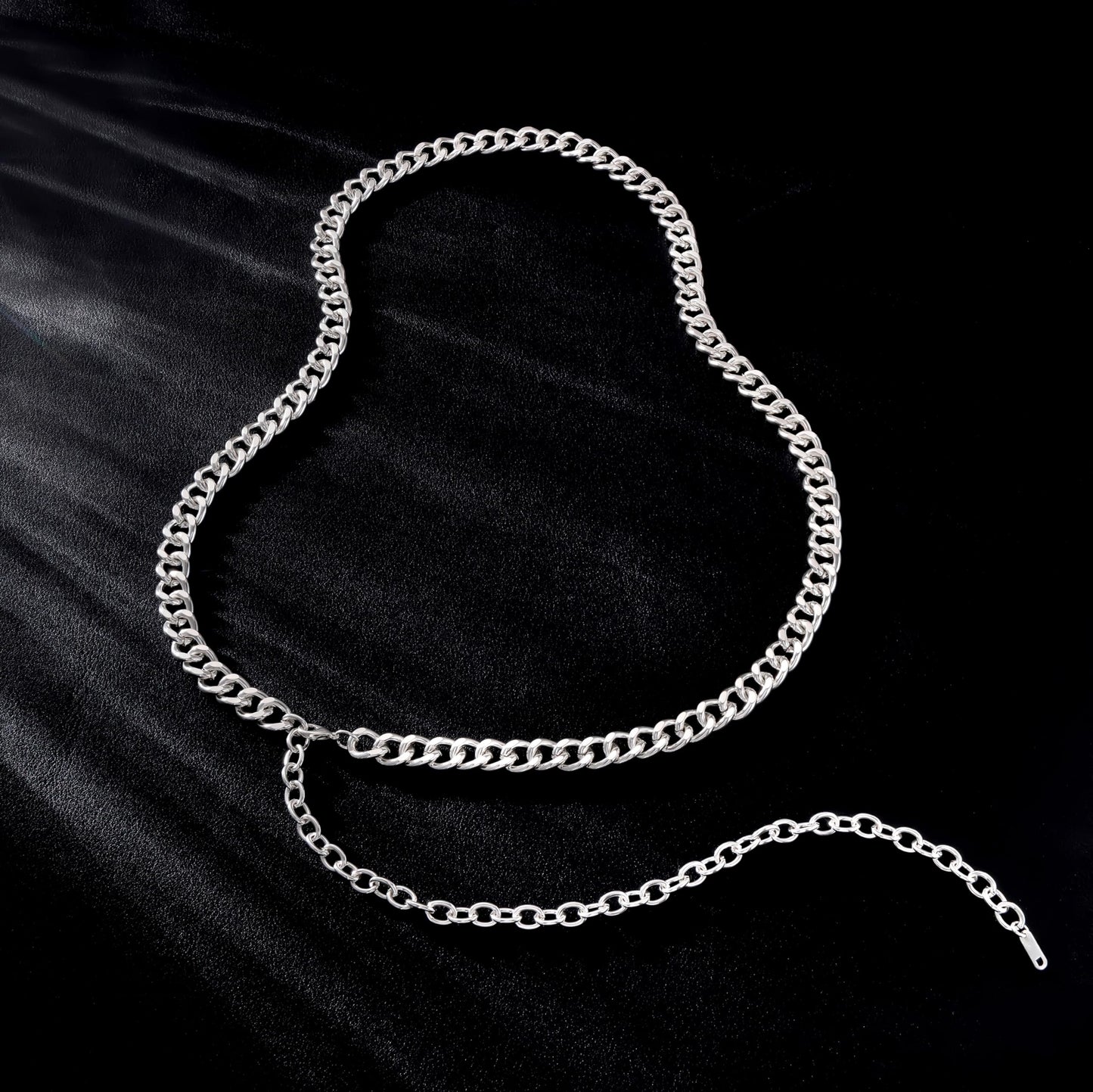 CHESKY Waist Chain for Women, Dainty Silver Plated Body Chains Jewelry for Womens Waterproof Belly Chain Cute Gold Cuban Chain Belt Gold Fall Jewelry for Women Gifts