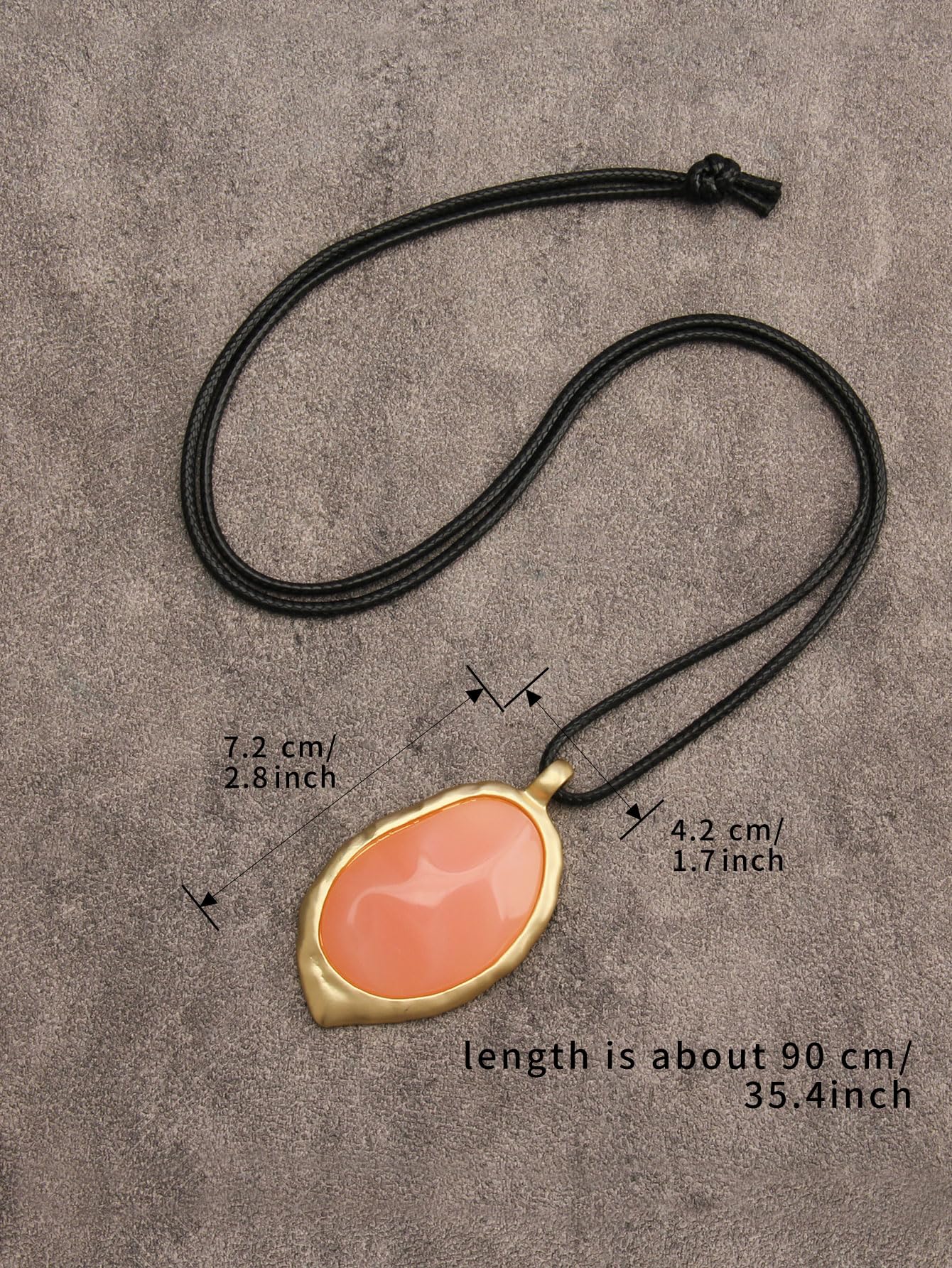 joymiao Leather Choker Necklaces for Women Long Necklaces Trendy Natural Stone Necklace Bohemian Pendant Boho Style Jewelry