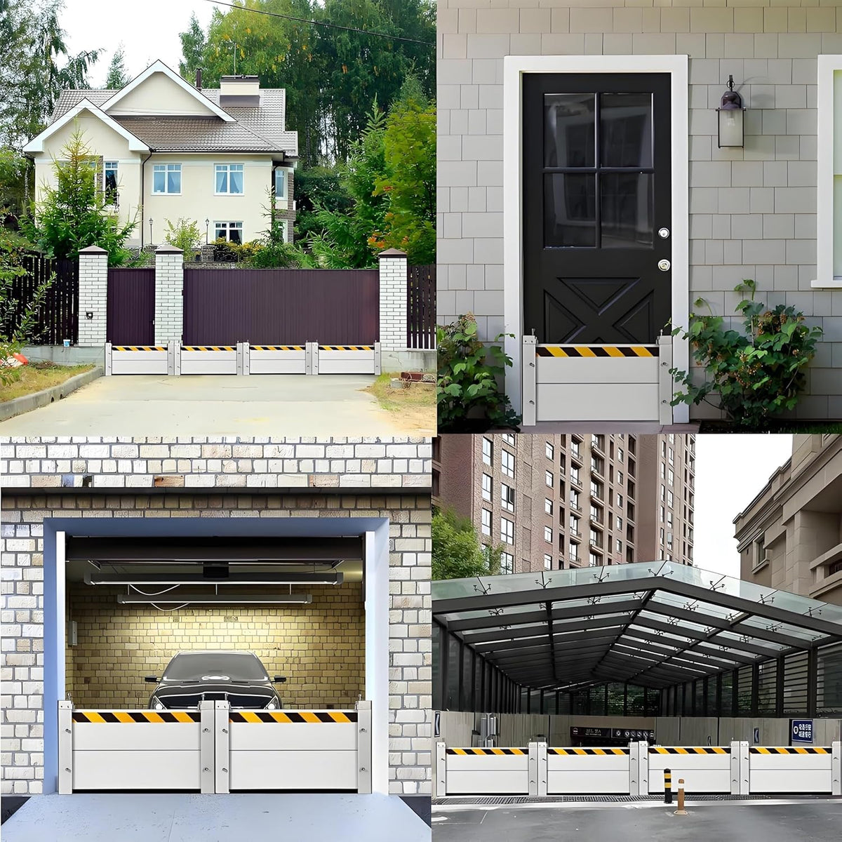 Flood Barriers for Home Exterior,Aluminum Alloy Outdoor Garage Doors Water Barriers for Flooding(H23.6Inch,L17FT)