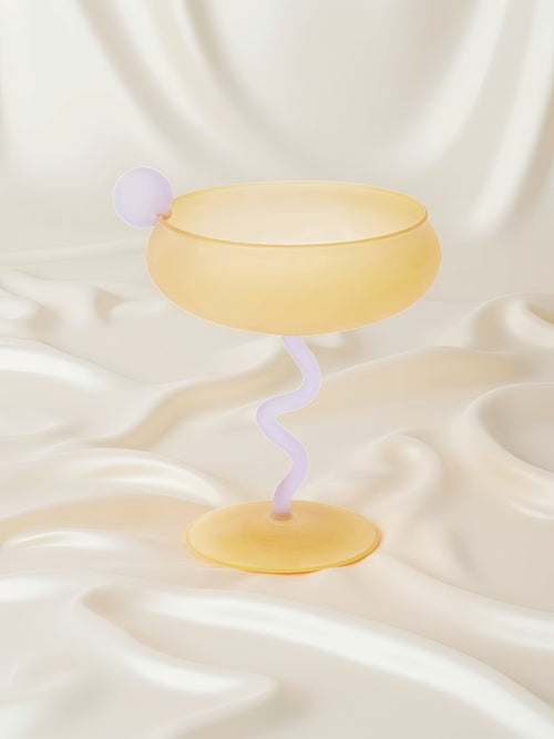 Jelly Bean Wine Glass - Whimsical Eclectic Dopamine Cocktail Coupe