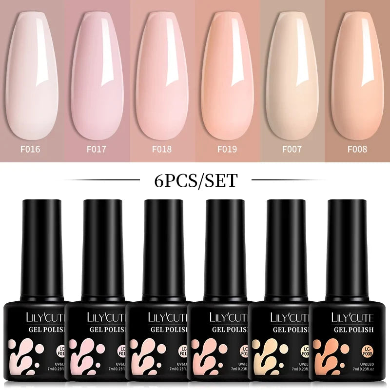 LILYCUTE Gel Nail Polish Set