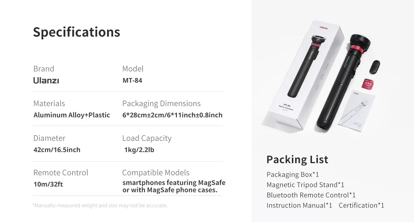 Ulanzi MT-84 Magsafe Selfie Stick