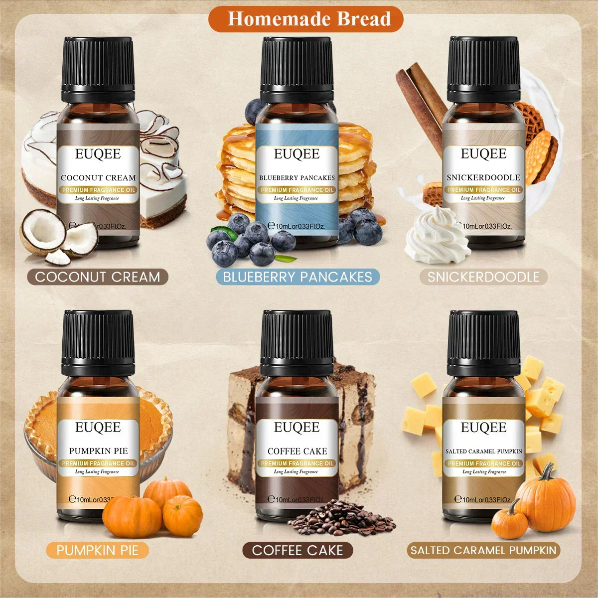 Unisex EUQEE 6pcs Fragrance Oil Gift Set