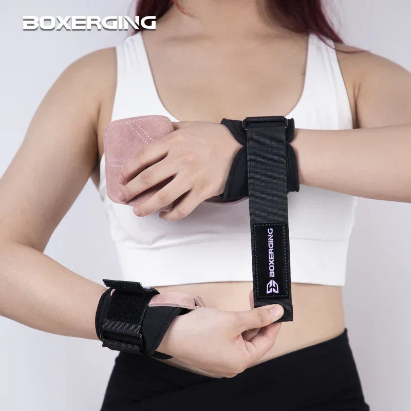 Cowhide Gym Lifting Gloves