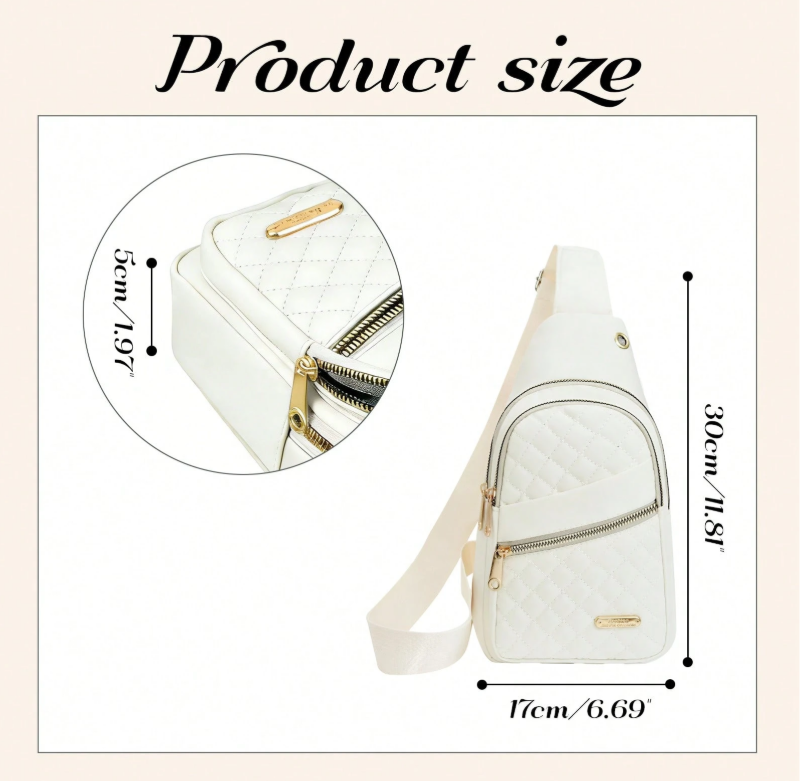 2026 Quilted Waist Crossbody Bag