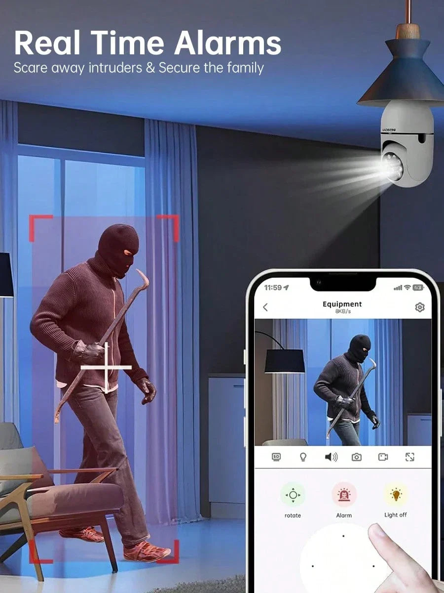 WESECUU 2K Light Bulb Camera